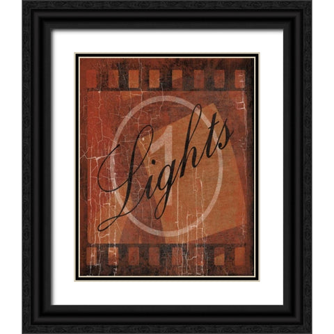 Lights Black Ornate Wood Framed Art Print with Double Matting by Grey, Jace