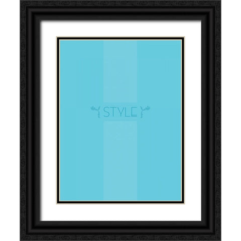 Style Black Ornate Wood Framed Art Print with Double Matting by Grey, Jace