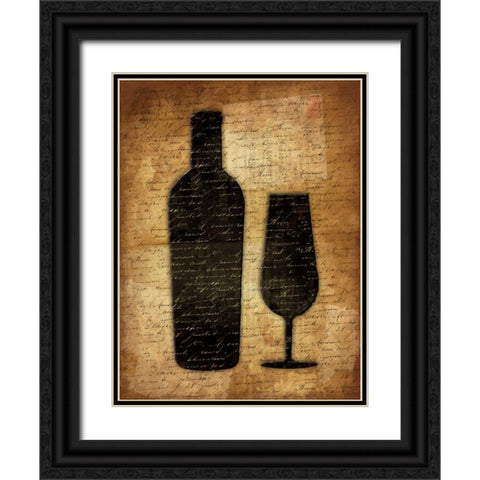 Wine Shadows 3 Black Ornate Wood Framed Art Print with Double Matting by Grey, Jace
