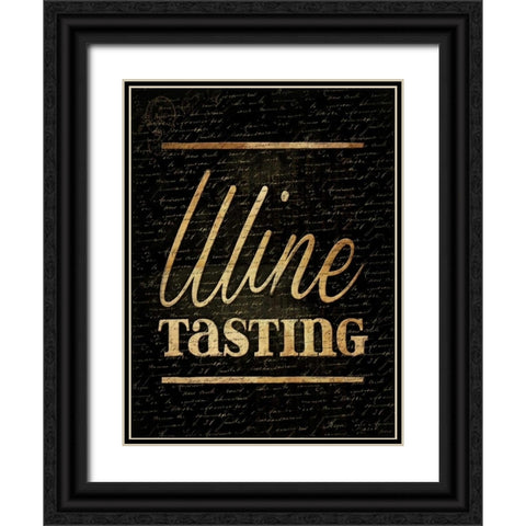 Wine Tasting Black Ornate Wood Framed Art Print with Double Matting by Grey, Jace