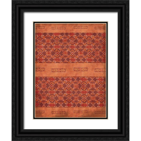 IKAT Black Ornate Wood Framed Art Print with Double Matting by Grey, Jace