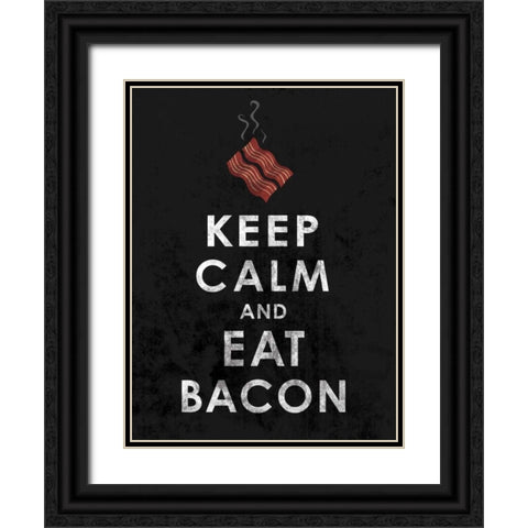Bacon2 Black Ornate Wood Framed Art Print with Double Matting by Grey, Jace