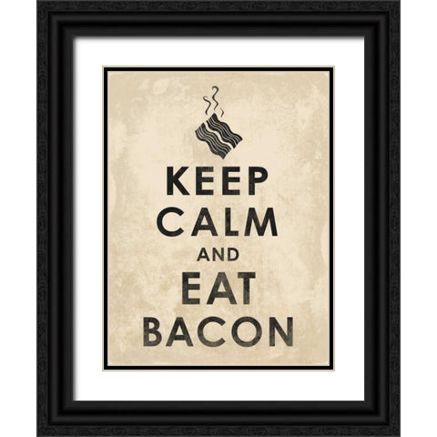 Bacon3 Cream Black Ornate Wood Framed Art Print with Double Matting by Grey, Jace