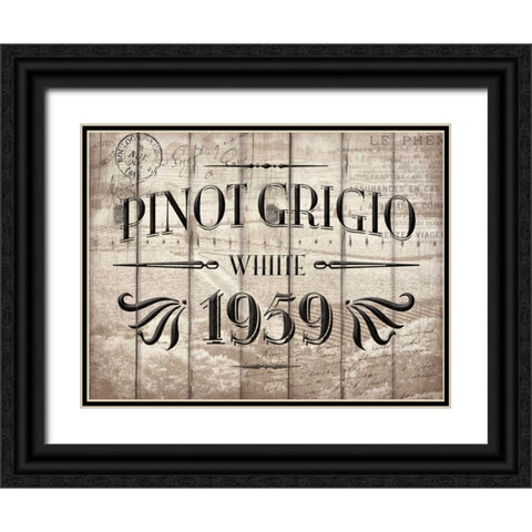 Pinot Grogio Black Ornate Wood Framed Art Print with Double Matting by Grey, Jace