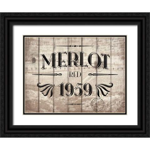 Merlot Black Ornate Wood Framed Art Print with Double Matting by Grey, Jace