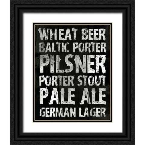 Wheat Beer Black Ornate Wood Framed Art Print with Double Matting by Grey, Jace