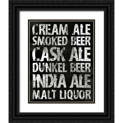 Cream Ale Black Ornate Wood Framed Art Print with Double Matting by Grey, Jace