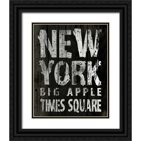 New York Mate Black Ornate Wood Framed Art Print with Double Matting by Grey, Jace