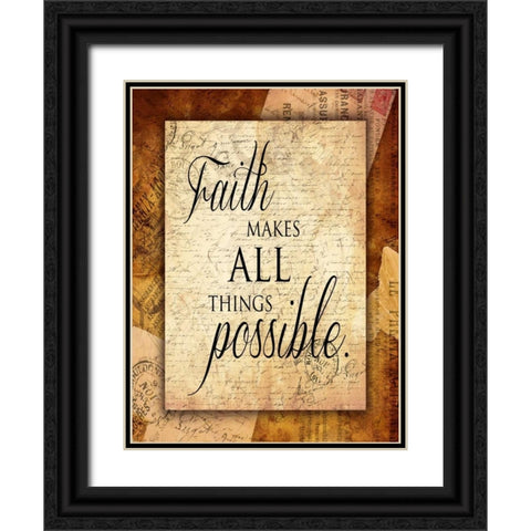 Faith Black Ornate Wood Framed Art Print with Double Matting by Grey, Jace