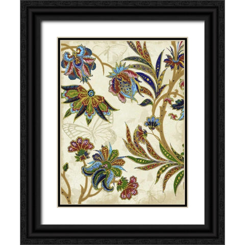 Floral Patterns 2 Black Ornate Wood Framed Art Print with Double Matting by Grey, Jace