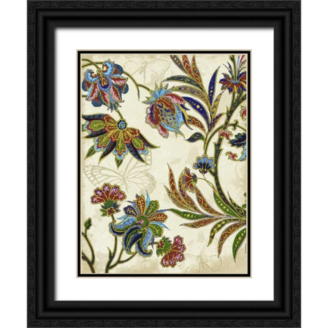 Floral Patterns 3 Black Ornate Wood Framed Art Print with Double Matting by Grey, Jace