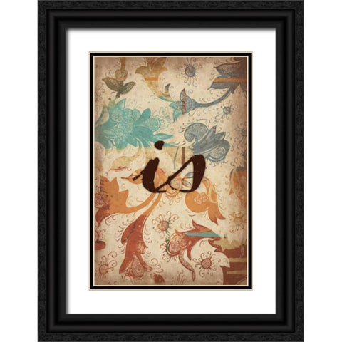 is Black Ornate Wood Framed Art Print with Double Matting by Grey, Jace