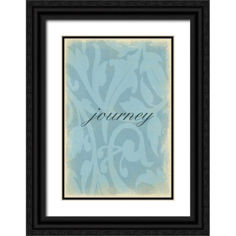 Journey Black Ornate Wood Framed Art Print with Double Matting by Grey, Jace
