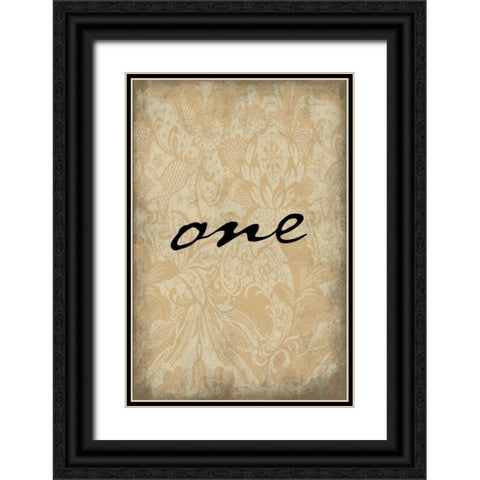 RED_one Black Ornate Wood Framed Art Print with Double Matting by Grey, Jace