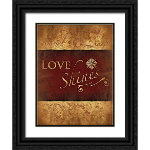 Love Shines Black Ornate Wood Framed Art Print with Double Matting by Grey, Jace