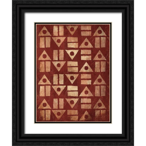 Pattern Mate Black Ornate Wood Framed Art Print with Double Matting by Grey, Jace