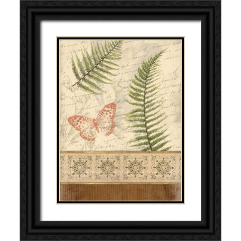 The Butterfly Fern Black Ornate Wood Framed Art Print with Double Matting by Grey, Jace