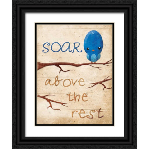 Soar Black Ornate Wood Framed Art Print with Double Matting by Grey, Jace