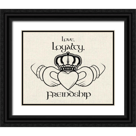 Love Loyalty Friendship 2 Black Ornate Wood Framed Art Print with Double Matting by Grey, Jace