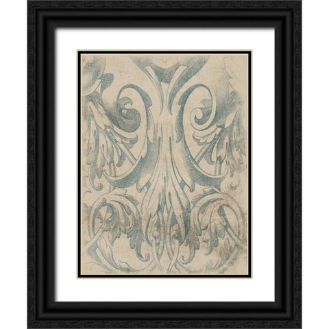 Victorian Pattern Black Ornate Wood Framed Art Print with Double Matting by Grey, Jace