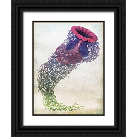Jellyfish Black Ornate Wood Framed Art Print with Double Matting by Grey, Jace