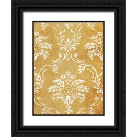 Gold Pattern Black Ornate Wood Framed Art Print with Double Matting by Grey, Jace