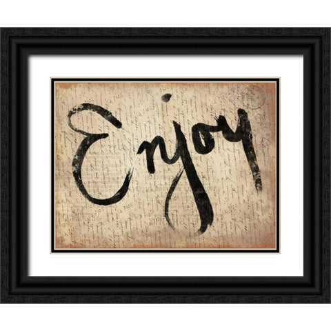 Enjoy Black Ornate Wood Framed Art Print with Double Matting by Grey, Jace
