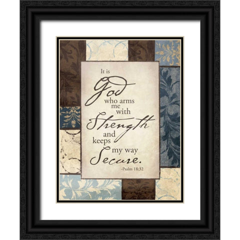 Blue God Black Ornate Wood Framed Art Print with Double Matting by Grey, Jace