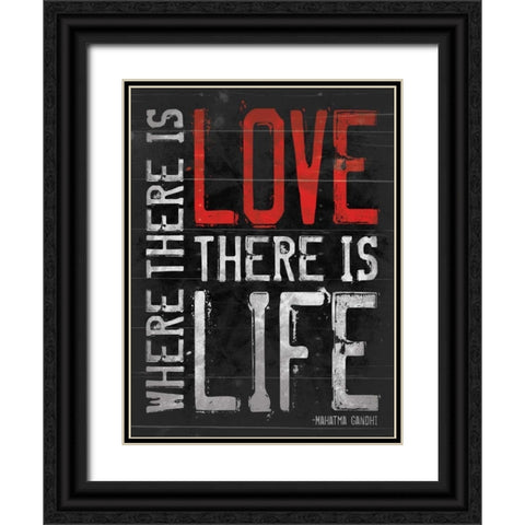 Love Life Black Ornate Wood Framed Art Print with Double Matting by Grey, Jace