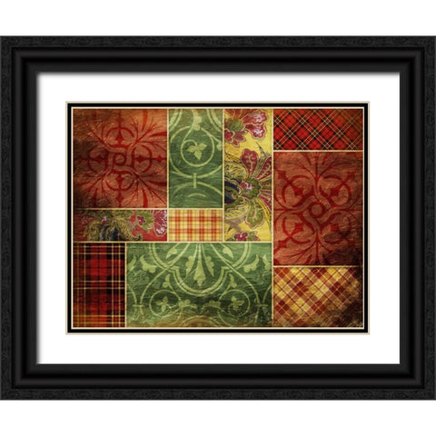 Fall Pattern Black Ornate Wood Framed Art Print with Double Matting by Grey, Jace