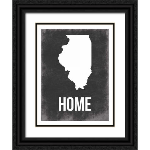 ILLinois Home Black Ornate Wood Framed Art Print with Double Matting by Grey, Jace