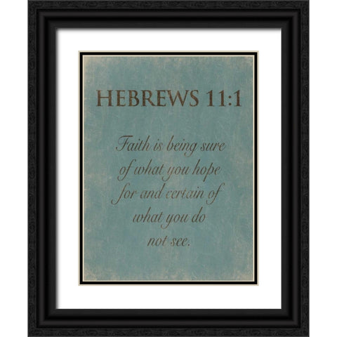 Hebrews 111 Black Ornate Wood Framed Art Print with Double Matting by Grey, Jace