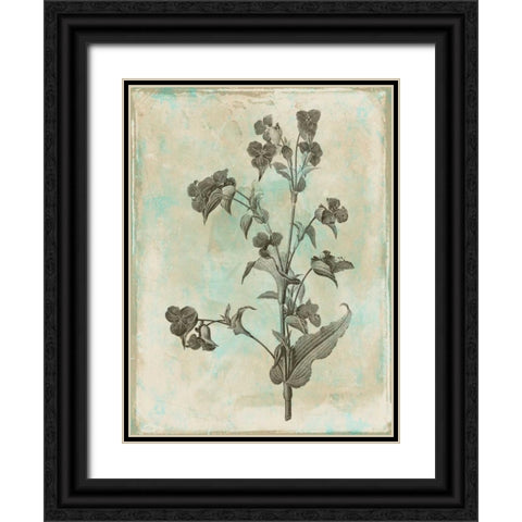Earthy floral Mix Black Ornate Wood Framed Art Print with Double Matting by Grey, Jace