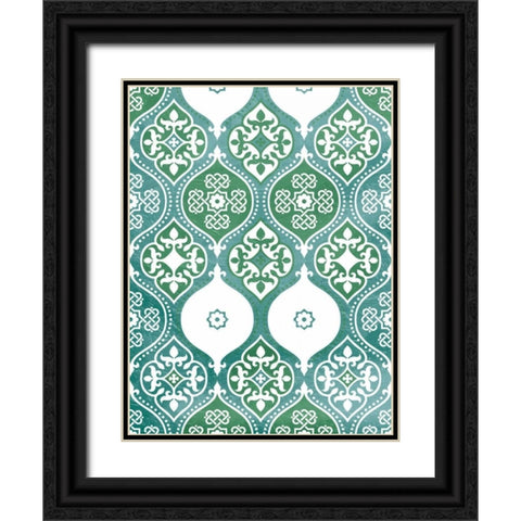 Seafoam pattern Black Ornate Wood Framed Art Print with Double Matting by Grey, Jace