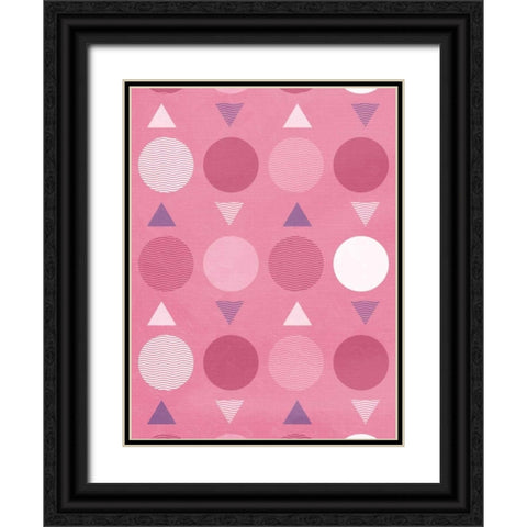Pink movement Black Ornate Wood Framed Art Print with Double Matting by Grey, Jace