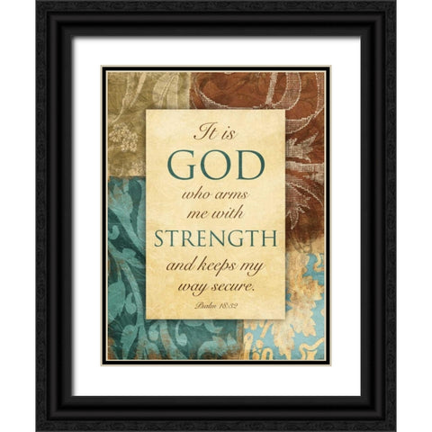 God Arms Black Ornate Wood Framed Art Print with Double Matting by Grey, Jace