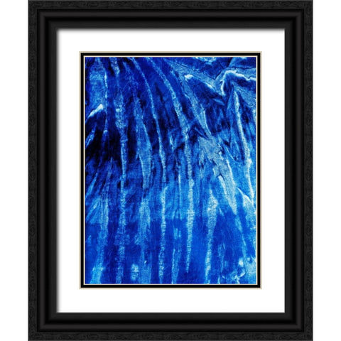 Tie Shibori Black Ornate Wood Framed Art Print with Double Matting by Grey, Jace