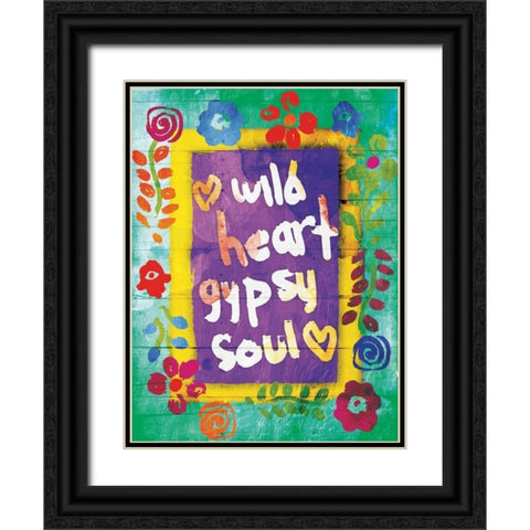Gypsy Soul Black Ornate Wood Framed Art Print with Double Matting by Grey, Jace
