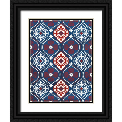 Moraccan Patriot Black Ornate Wood Framed Art Print with Double Matting by Grey, Jace