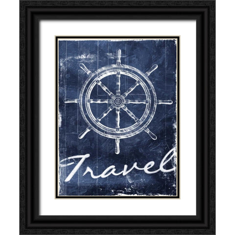Travel To Your Blue Black Ornate Wood Framed Art Print with Double Matting by Grey, Jace