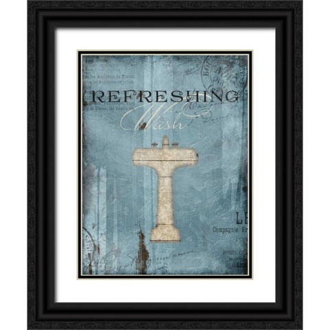 Refreshing Wash Black Ornate Wood Framed Art Print with Double Matting by Grey, Jace