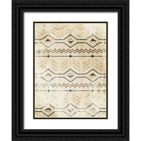 Lodge Patterned Black Ornate Wood Framed Art Print with Double Matting by Grey, Jace