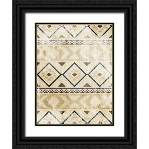 Lodge Patterned Mate Black Ornate Wood Framed Art Print with Double Matting by Grey, Jace