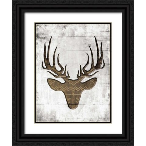 White Wood Dear Mate Black Ornate Wood Framed Art Print with Double Matting by Grey, Jace