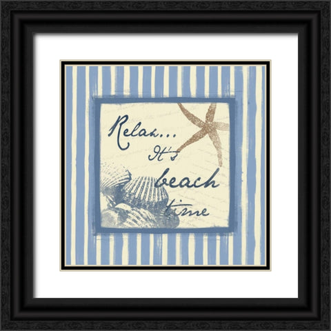 Relax Black Ornate Wood Framed Art Print with Double Matting by Grey, Jace