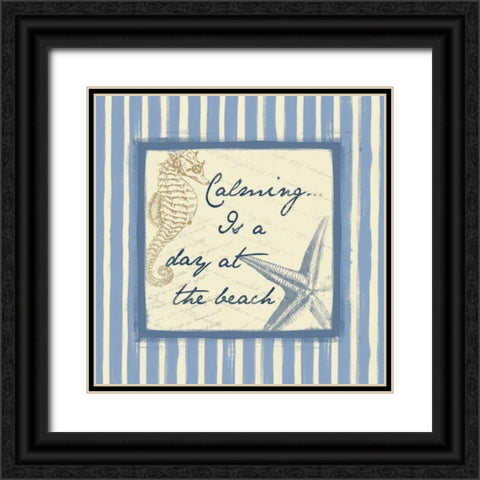 Calming Black Ornate Wood Framed Art Print with Double Matting by Grey, Jace