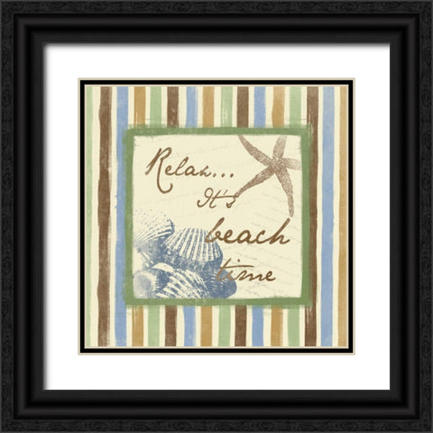 Relax Black Ornate Wood Framed Art Print with Double Matting by Grey, Jace