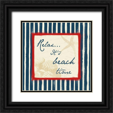 Relax Black Ornate Wood Framed Art Print with Double Matting by Grey, Jace