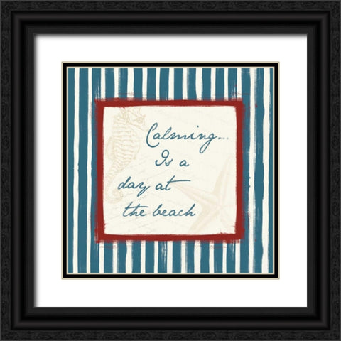 Calming  Newblue Black Ornate Wood Framed Art Print with Double Matting by Grey, Jace