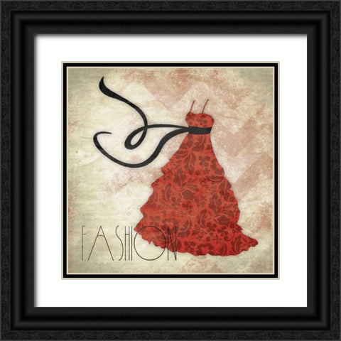 Fashion Black Ornate Wood Framed Art Print with Double Matting by Grey, Jace